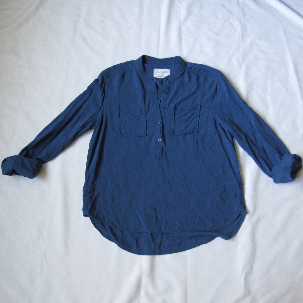 Aeropostale Button Up Top with Banded Collar
